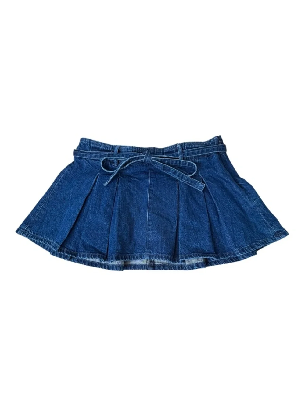 AE Cotton Pleated Denim Mini Skort American Eagle Size 6 NWT